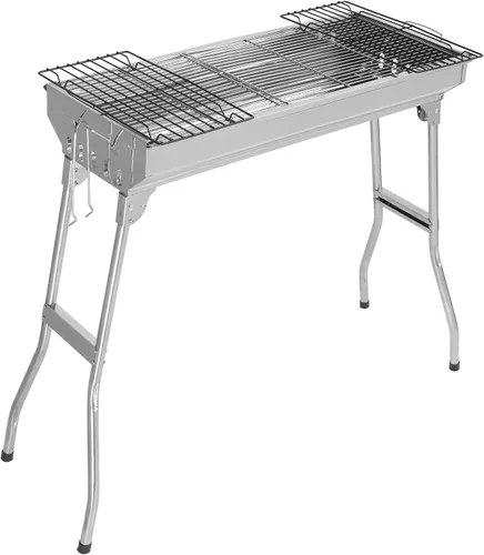 Miniatura 3 de Parrillas de carbón portátiles, brocheta de cordero plegable para jardín, patio, fiesta, picnic, viajes, hogar, cocina al aire libre, 28 x 13 x 27