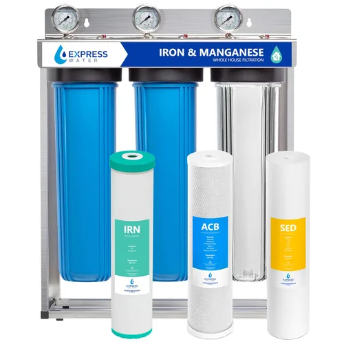 Miniatura 10 de Express Water Juego de filtros antiincrustaciones para toda la casa, kit de repuesto de acondicionador de agua de filtración de 3 etapas, Filtro