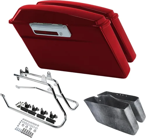 Miniatura 10 de Kit de soporte de conversión para alforjas extendidas de 4" TCMT, compatible con Harley Heritage Softail Fatboy FLSTF Breakout 1984-2017, negro