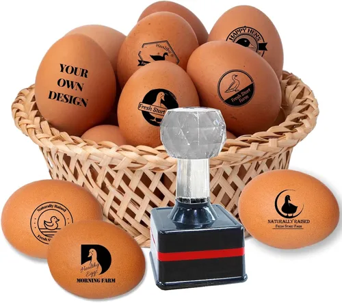 Miniatura 8 de Sellos de huevos para huevos frescos, sello de huevo personalizado y etiqueta de huevo de pato para creaciones de granja y cocina con múltiples