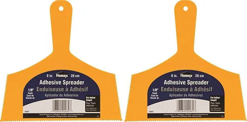 Miniatura 15 de Homax Esparcidor adhesivo, 8 pulgadas, diente de 3/16 pulgadas, esparcidor de pisos de madera dura, naranja