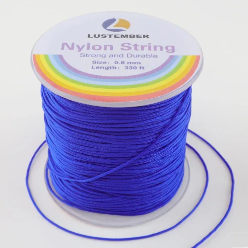 Miniatura 19 de 0.8mm de cuerda de nailon, cuerda fuerte para pulseras, cordón de nailon duradero para fabricación de joyas, pulseras, ensartado de cuentas