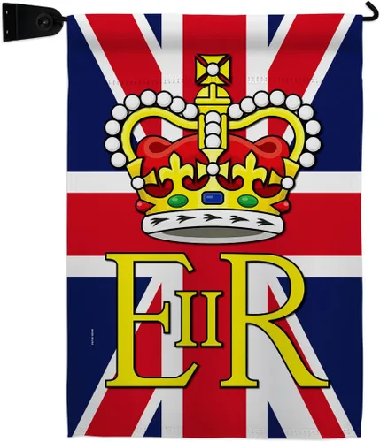 Bandera de jardín Elizabeth Reginal II – Juego de colgador para buzón de correo Sweet Life Sympathy Remembrance Memorial Bereavement Love Support