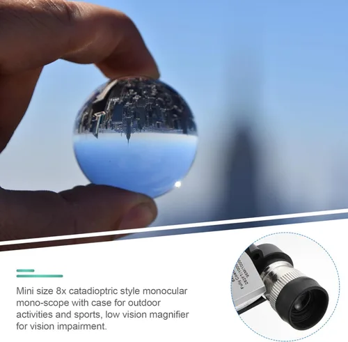 Miniatura 5 de ULTECHNOVO Telescopio monocular compacto, microscopio de bolsillo, Mini lupa monocular de mano, telescopios portátiles de bolsillo Mono-Scope