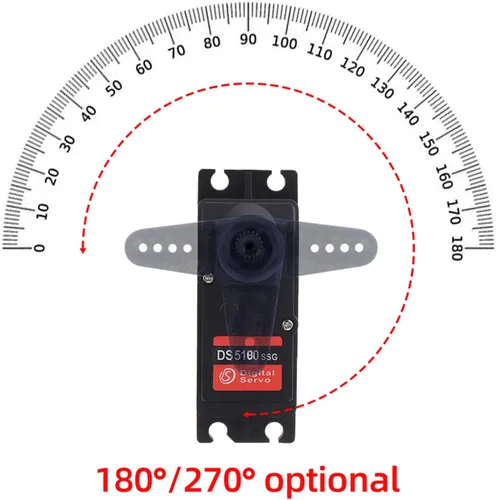 Miniatura 6 de ZOSKAY 176.4 lbs Digital Servo 8.4V Engranaje de metal de alto voltaje Gran Torque de alta velocidad 1/5 Baja Servo Motor (270 grados)