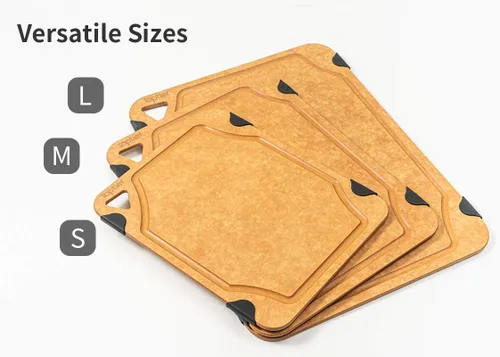 Miniatura 5 de Tabla de cortar para cocina, tabla de cortar TOPTIER de fibra de madera, tabla de cortar de madera de serie antideslizante, apta para lavavajillas