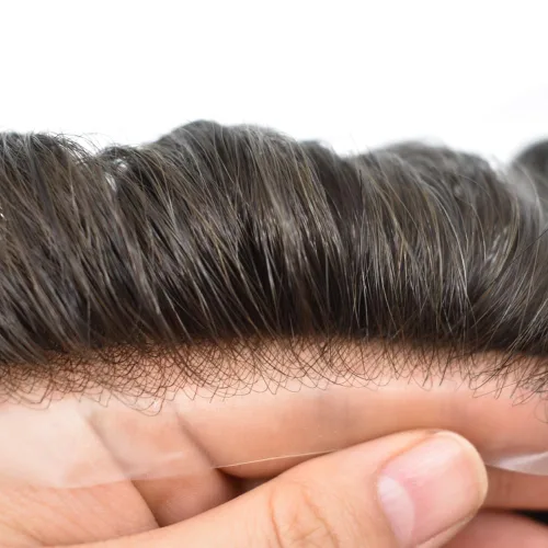Miniatura 112 de Toupee para hombres Piezas de cabello humano real Encaje suizo para hombres Toupee unidades de cabello humano europeo para hombres Hairpieces