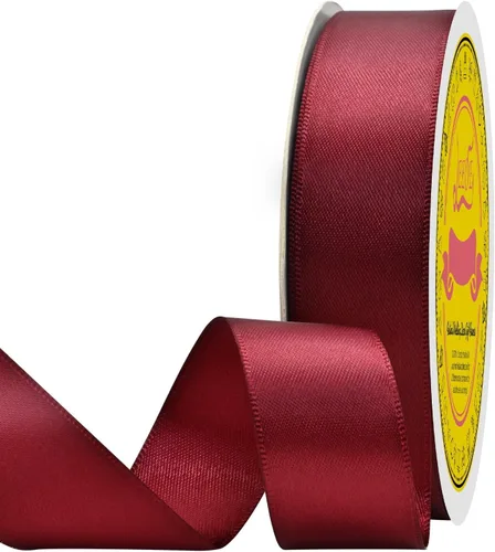 Miniatura 339 de Cinta de satén blanca antigua de doble cara de 1-1/2 pulgadas x 50 yardas, cinta de poliéster para envolver regalos, día de San Valentín, bodas