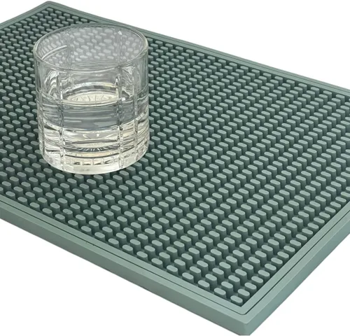 Miniatura 11 de Paquete de 2 tapetes de goma para barra, antideslizantes, para barman, barra de café y encimera de cocina, protector grueso y duradero para Gris