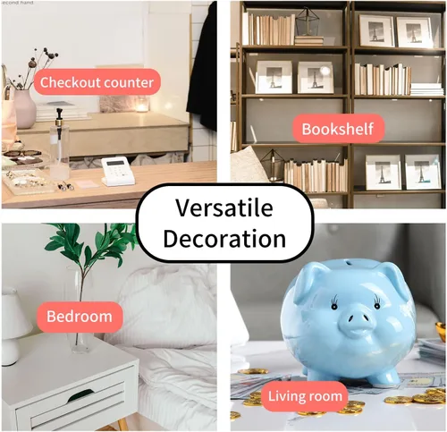 Miniatura 8 de Alcancía de cerdo de cerámica para niños, banco de dinero para adultos, Gilrs Alcancias de Dinero para adultos niños, banco de monedas, decoración