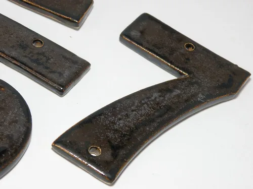 Miniatura 9 de Stoneware House Numbers, House Tiles, Ceramic house Address Numbers