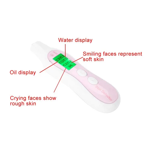 Miniatura 2 de Analizador digital de piel LCD, analizador de piel, monitor de aceite de agua y humedad para cuidado de la piel, probador de piel facial de alta
