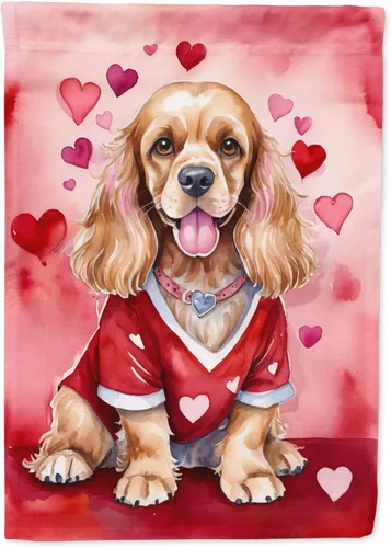 Miniatura 104 de Caroline's Treasures DAC5292CHF - Bandera de Border Collie My Valentine House para porche, grande, con manga para porche, para colgar en la pared
