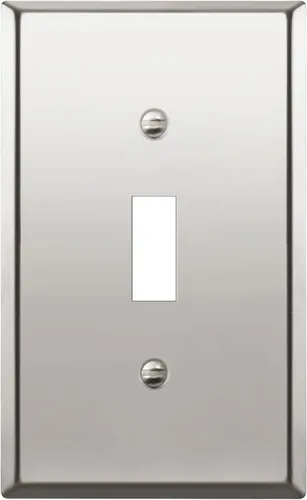 ENERLITES Placa de Pared Metálica para Interruptor de Luz de Palanca, Acero Inoxidable 201, Resistente a la Corrosión, Tamaño Estándar 1-Gang 4.50"