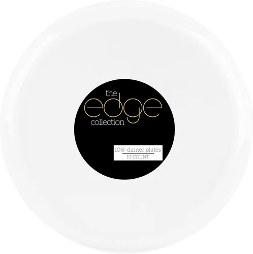 Miniatura 62 de [30 unidades de 8.6 pulgadas] Platos de fiesta de plástico azul oscuro Colección Edge Collection Premium pesado elegante vajilla desechable