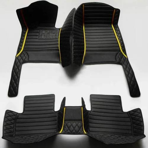 Miniatura 26 de Alfombrillas de cuero personalizadas para sedán, SUV, automóvil deportivo, negro, rojo, rosa, blanco, alfombrillas de vehículo para hombres