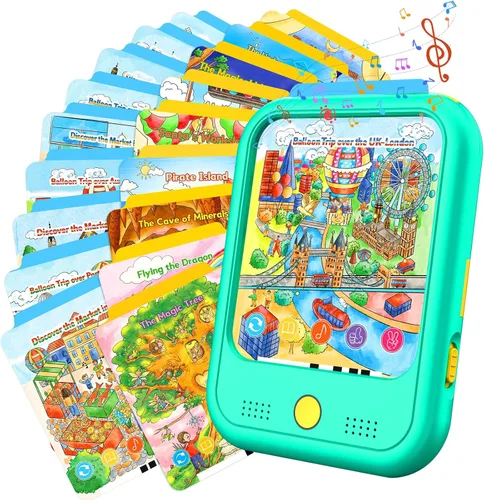 Miniatura 8 de Tableta de aprendizaje bilingüe para niños, juguetes educativos Montessori de aprendizaje para niños de 2 a 5 años, con más de 2000 palabras