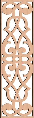 Miniatura 167 de 9 3/8"W x 24 3/8"H x 1/4"T Bellaire Decorativos Paneles de pared de madera calado, abedul