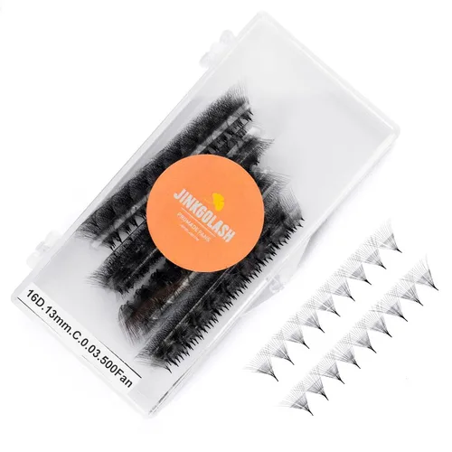 Miniatura 16 de Extensiones de pestañas 500 Promade 4D a 16D, no prefabricadas, abanicos de pestañas ultra de 0.03/0.05/0.003 in de grosor, pestañas rizadas C D