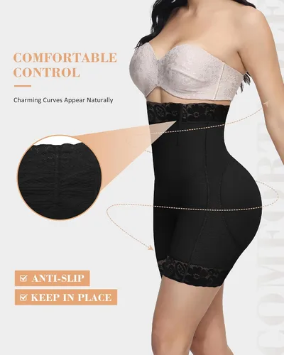 Miniatura 5 de SHAPSHE Pantalones cortos moldeadores para levantamiento de glúteos, pantalones cortos de control de abdomen, fajas colombianas, ropa