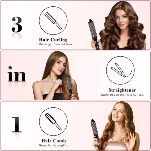 Miniatura 10 de Ufree Rizador pequeño de 3/8 pulgadas, 9 ajustes de temperatura para cabello largo y corto, rizador de cerámica de barril pequeño con pantalla LCD