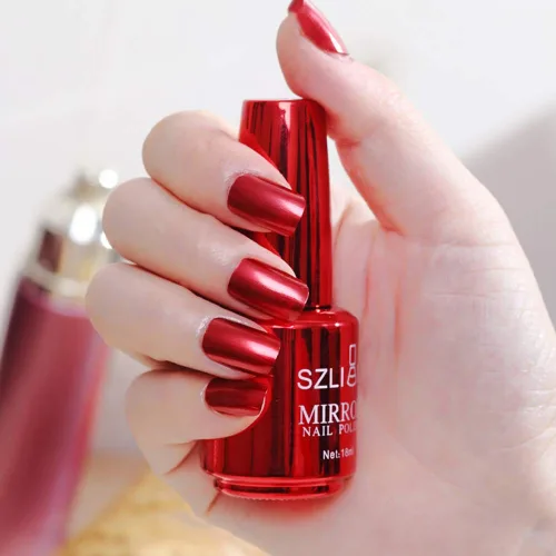 Miniatura 13 de Ofanyia Esmalte de uñas metálico de larga duración brillante para arte de uñas, efecto espejo, esmalte de uñas de gel 2#