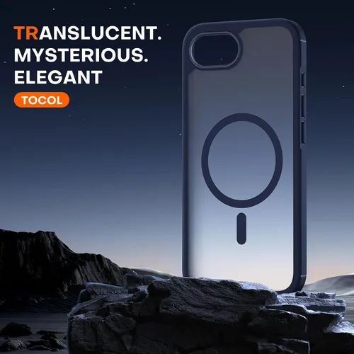 Miniatura 544 de TOCOL Funda para iPhone 11, compatible con Magsafe, protección completa de cámara, imanes integrados, protección contra caídas, funda translúcida