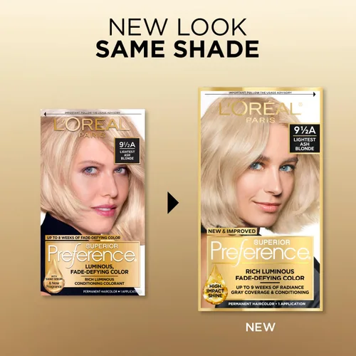 Miniatura 20 de L'Oreal Paris Superior Preference - Tinte permanente luminoso que desafía la decoloración, tinte para el cabello hasta 9 semanas de resplandor, 09