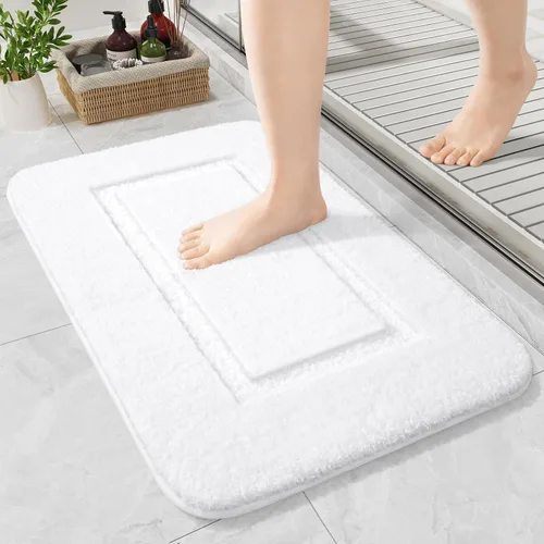 Miniatura 10 de LOCHAS Alfombras de baño, alfombra larga de baño de 24" x 60", alfombra antideslizante lavable para baño, alfombra suave y gruesa absorbente