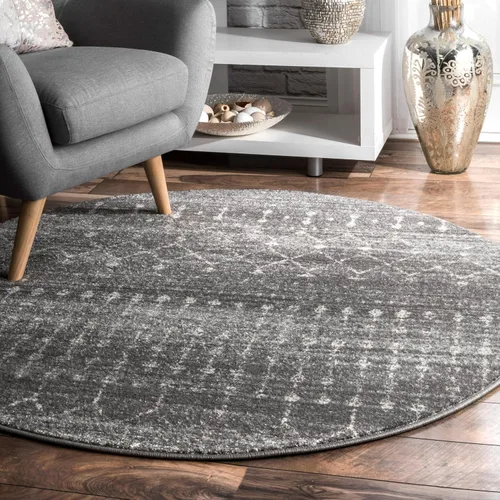 Miniatura 41 de nuLOOM Alfombra decorativa Blythe marroquí, 2 'x 3', gris oscuro