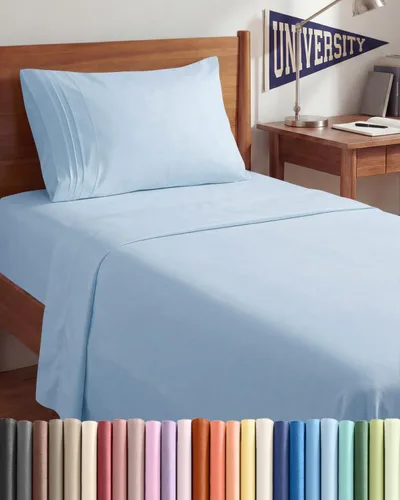 Juego de sábanas de 3 piezas tamaño individual XL, cómodas, transpirables y refrescantes, sábanas de lujo para mujeres y hombres, bolsillos 24 -