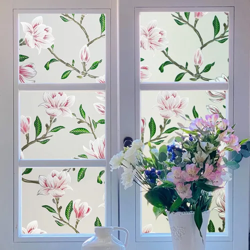 Miniatura 10 de Beautyhero Película de privacidad para ventana, vidrio esmerilado, revestimientos decorativos 3D con bloqueo UV, calcomanías para puertas de baño