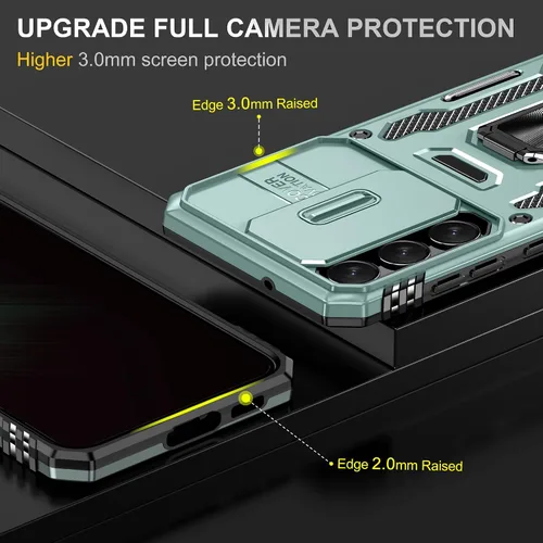 Miniatura 3 de ANGELAS - Funda a prueba de golpes para Samsung Galaxy S23 Plus, parachoques de silicona TPU con protección anticaídas, cubierta deslizante
