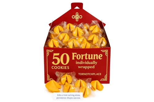 Galletas de la fortuna, envueltas individualmente, paquete a granel, Secret Santa, Premium USA Made, Vanilla Valentine, San Patricio, rellenos de