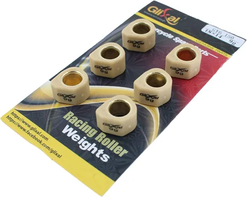 Miniatura 14 de Glixal deslizadores de variador polígono de alto rendimiento de 18x14mm, rodillos deslizantes de carreras de peso de 152QMI 157QMJ GY6 125cc 150cc