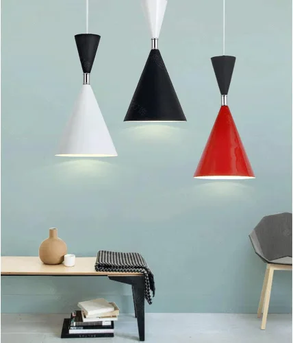Miniatura 5 de Lámpara colgante moderna con forma de reloj de arena, lámpara colgante de pantalla de metal negro, lámpara industrial única para bar, entrada