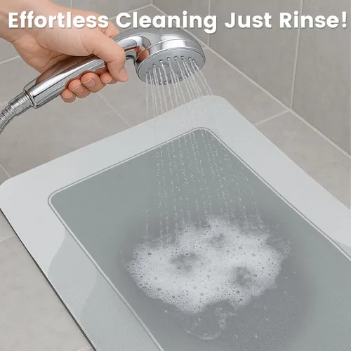 Miniatura 3 de ArtyCozy Tapete de baño súper absorbente, resistente a las manchas, antideslizante, con parte trasera de goma, delgado, de fácil cuidado, para baño