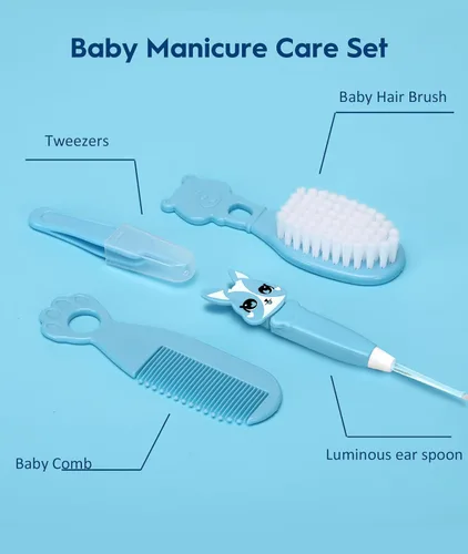 Miniatura 3 de Kit de cuidado de la salud y aseo para bebés, kit de recortador de uñas eléctrico de seguridad, kit de cuidado para recién nacidos con peine