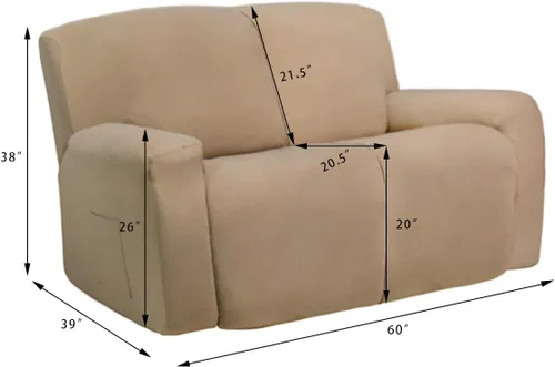 Miniatura 6 de Easy-Going - Funda elástica de microfibra para sofá reclinable seccional, suave vellón ajustable a tu sofá de 2 cuerpos, lavable, protege tus