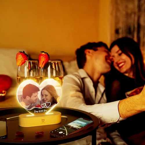 Miniatura 6 de Bemaystar Regalos personalizados con luz nocturna, lámpara de amor, regalos personalizados para mujeres, hombres, parejas, aniversario de San