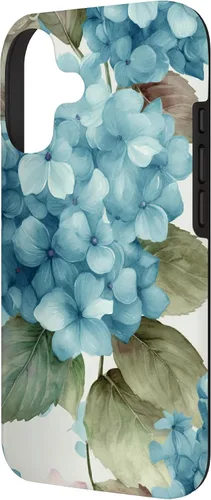 Miniatura 2 de Watercolor Shabby Chic Blue Hydrangeas Flower Case for iPhone 17