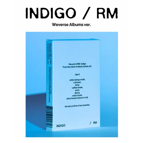 Miniatura 2 de RM de BTS Indigo Weverse Álbumes Ver. Caja exterior + libro de letras + tarjeta postal + tarjeta de fotos + tarjeta de fotos + foto instantánea +