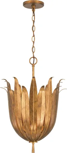 Capital Lighting 349542AG Eden - Lámpara colgante de techo tradicional bohemio de inspiración botánica, 4 luces, 240 vatios en total, 22 pulgadas de