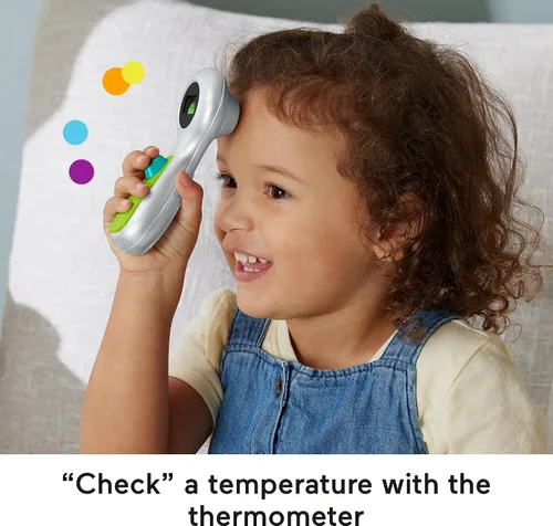 Miniatura 3 de Fisher-Price Juego de simulación médica para preescolares de 7 piezas, bolsa de médico, juguetes de disfraz para niños a partir de 3 años