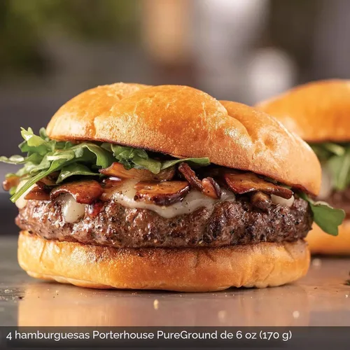 Miniatura 5 de Omaha Steaks PureGround® Burger Flight, 24 Artículos: 8 Hamburguesas Smash, 4 Filets Mignons, 4 Solomillos, 4 Porterhouse, 4 Tiras de Nueva York