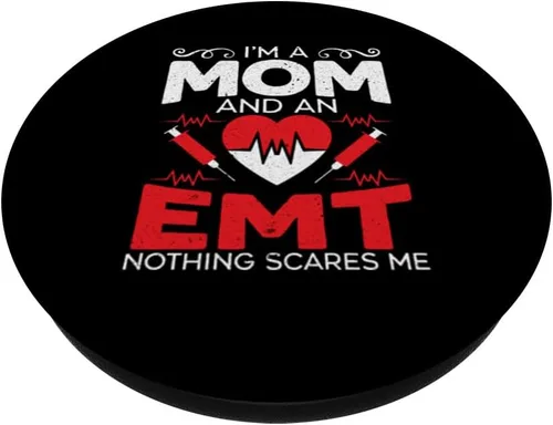 Miniatura 2 de Soy una mamá y un EMT EMS Paramédico cuidado de la salud PopSockets intercambiables PopGrip