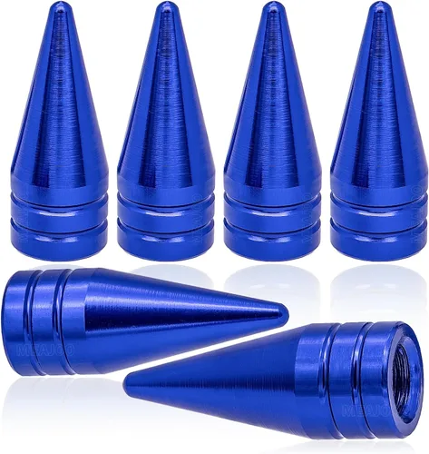 Miniatura 61 de 4 piezas de tapas de válvula de rueda con forma de punta, válvula de rueda de aleación de aluminio con punta, universal para automóviles, SUV