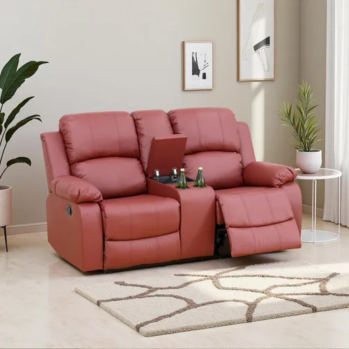 Miniatura 19 de Juego de sala de Estar reclinable de 3 piezas, juego de sofá reclinable Manual para conjunto de muebles de sala de Estar, con consola de Gris oscuro