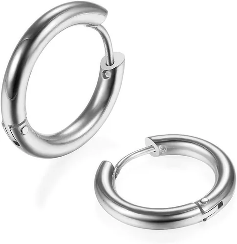 Aretes de acero inoxidable 316L, argollas de 1564, 516, 2564, 716, 1532 y 3564 pulgadas, arracadas hipoalergénicas, para el cartílago, hélix,