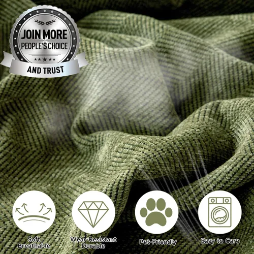 Miniatura 272 de STACYPIK Funda de sofá gris impermeable para perros, funda de sofá antideslizante para sofá de 3 cojines, funda seccional lavable para forma de L